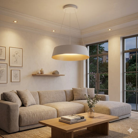Campana led de Suspender DIMERIZABLE interior champagne 50W