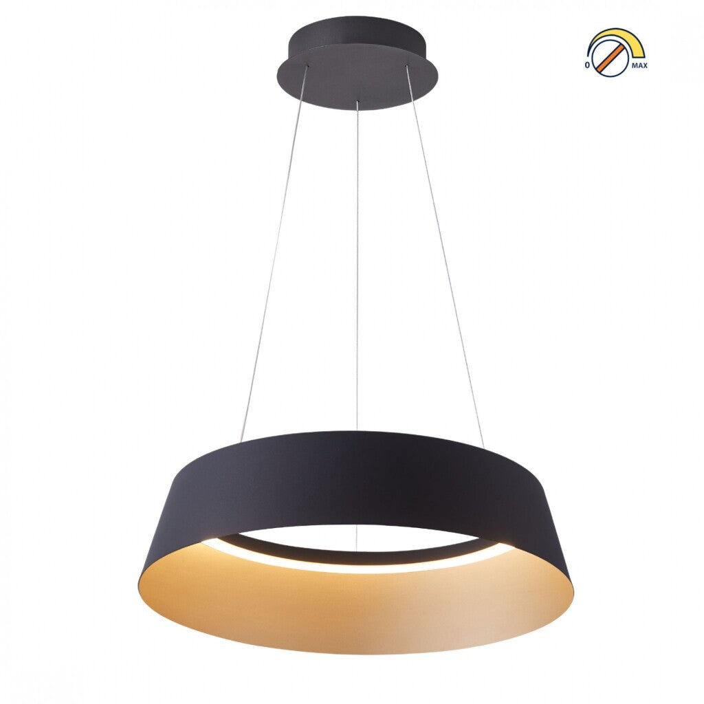 Campana led de Suspender DIMERIZABLE interior champagne 50W