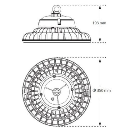 Campana led modelo moon 200W 5700K 110º