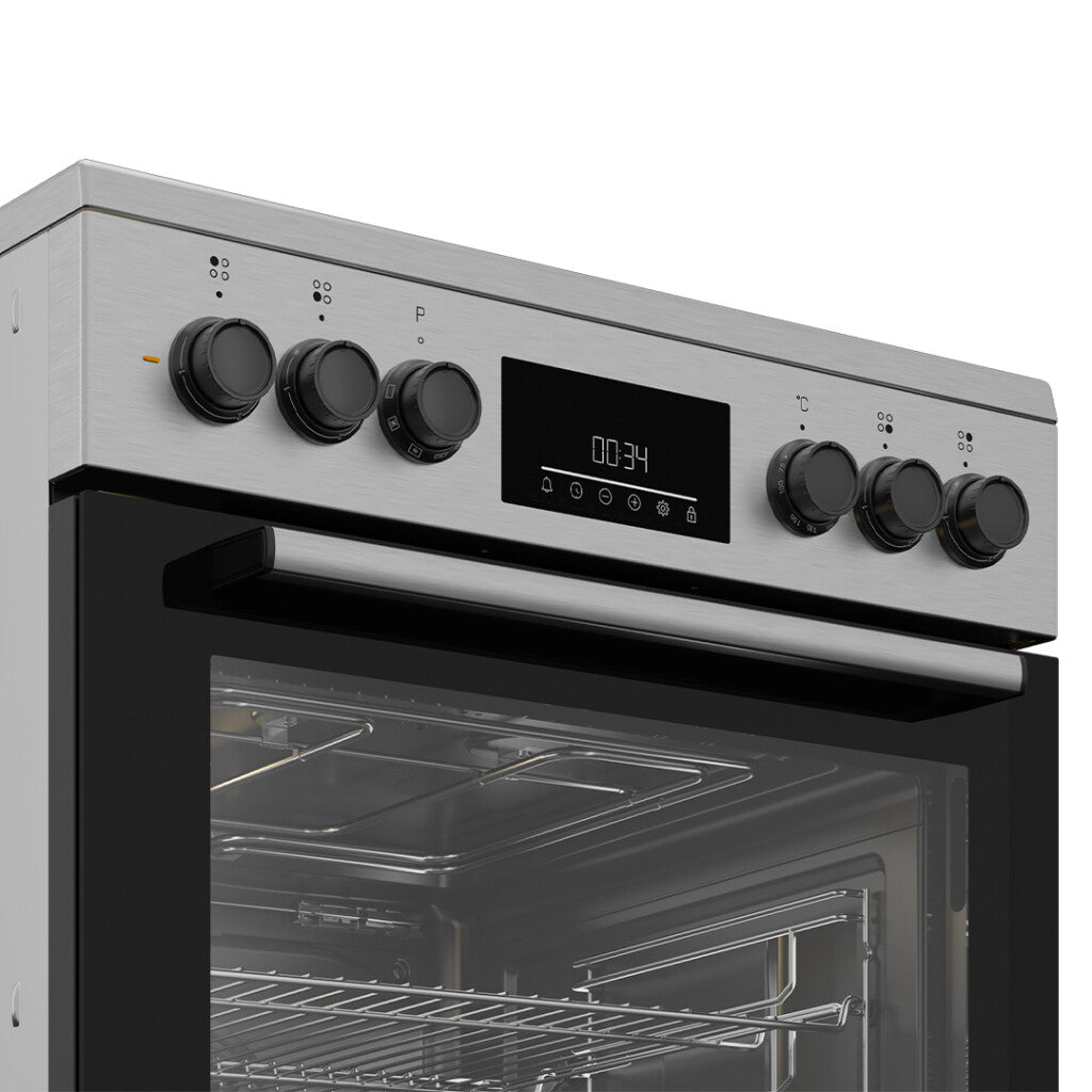 Cocina vitrocerámica 65L con grill 60cm Beko FBM67320XS