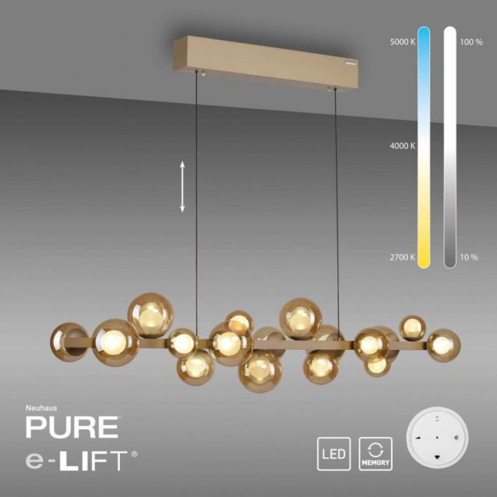Colgante led 18 esferas 32w motorizado a control remoto con varias funciones