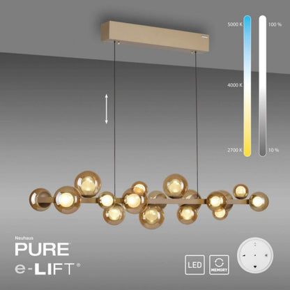 Colgante led 18 esferas 32w motorizado a control remoto con varias funciones