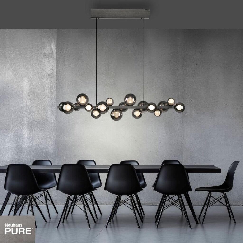 Colgante led 18 esferas 32w motorizado a control remoto con varias funciones