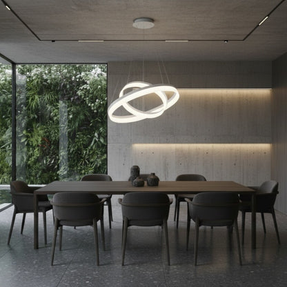 Colgante led 2 Fajas de anillos- 60W Dimerizable