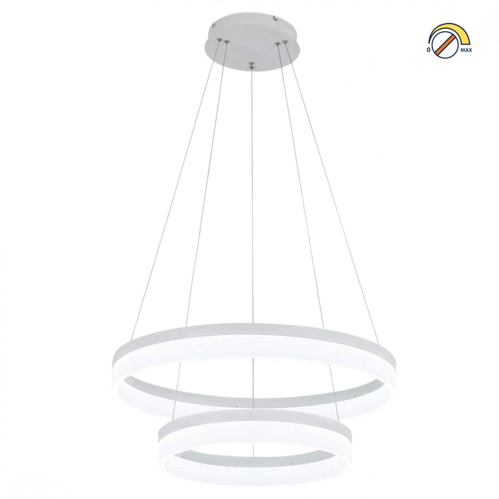 Colgante led 2 Fajas de anillos- 60W Dimerizable