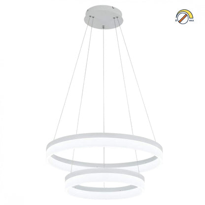 Colgante led 2 Fajas de anillos- 60W Dimerizable