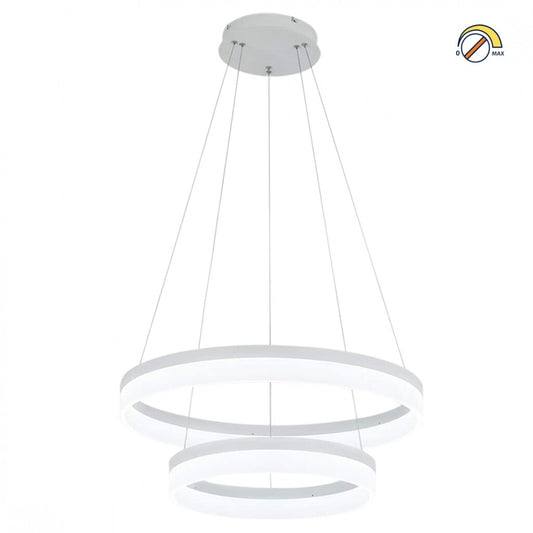 Colgante led 2 Fajas de anillos- 60W Dimerizable