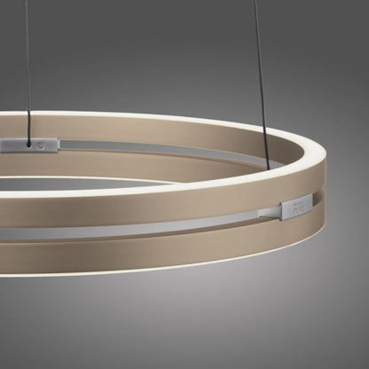 Colgante led anillo motorizado 40w 50cm a control remoto con varias funciones, Champagne