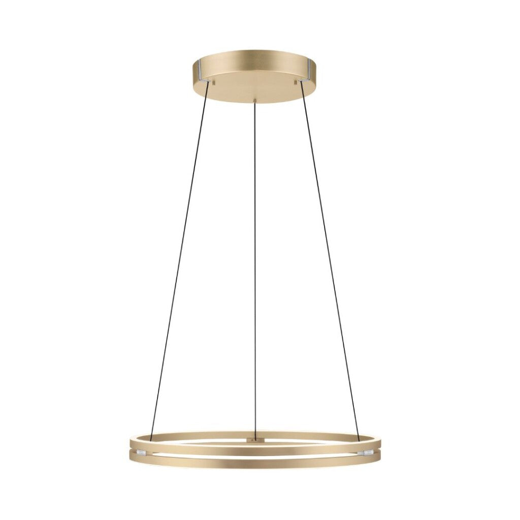 Colgante led anillo motorizado 44w 70cm a control remoto con varias funciones, Dorado.