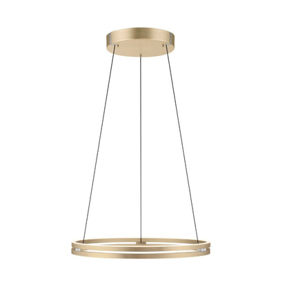 Colgante led anillo motorizado 44w 70cm a control remoto con varias funciones, Dorado.