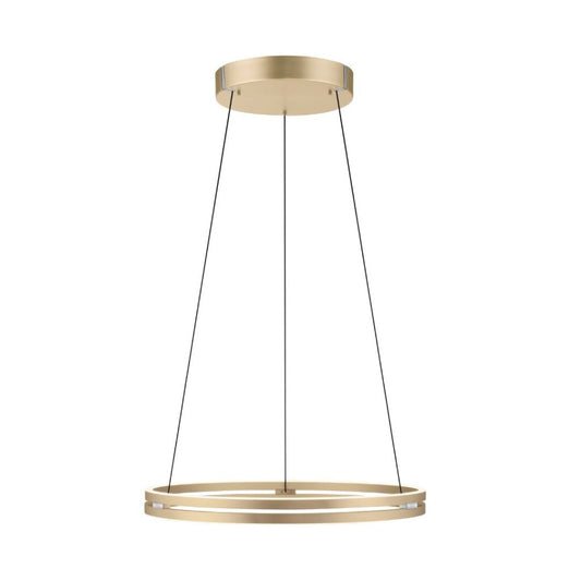 Colgante led anillo motorizado 44w 70cm a control remoto con varias funciones, Dorado.