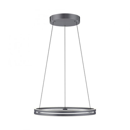 Colgante led anillo motorizado 44w 70cm a control remoto con varias funciones, Gris grafito