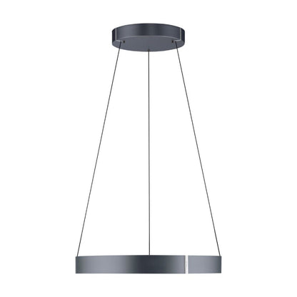 Colgante led anillo motorizado 44w 70cm a control remoto con varias funciones, gris grafito