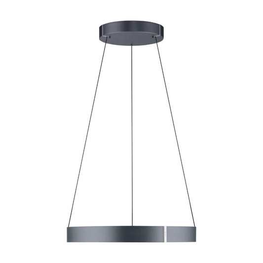 Colgante led anillo motorizado 44w 70cm a control remoto con varias funciones, gris grafito