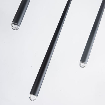 Colgante Led cinco luces lineales tubular 25W