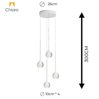 Colgante led de suspender con 4 esferas flotantes 20W