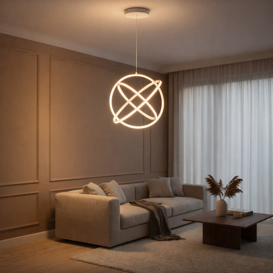 Colgante Led Diseño Átomo tres aros 80W Dimerizable