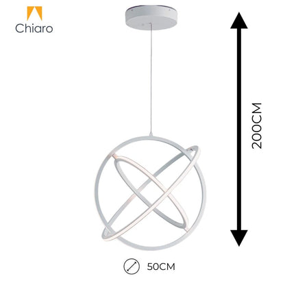 Colgante Led Diseño Átomo tres aros 80W Dimerizable