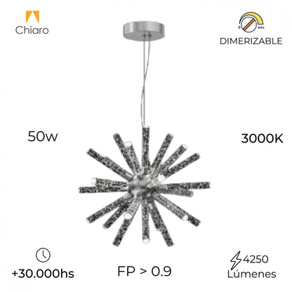 Colgante Led esfera 18 luces 50W Dimerizable