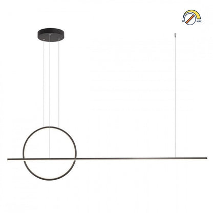 Colgante Led linea y anillo 49W Dimerizable
