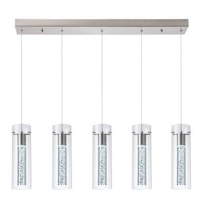 Colgante led lineal cinco cilindros efecto agua 30W