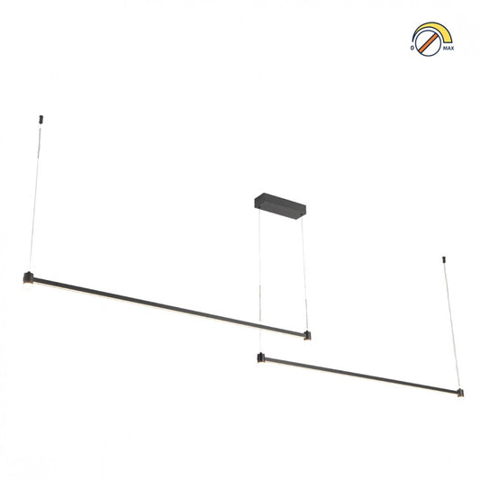 Colgante Led lineal doble color negro 40w Dimerizable