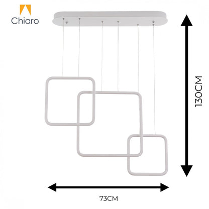 Colgante led lineal tres marcos verticales 58W Dimerizable