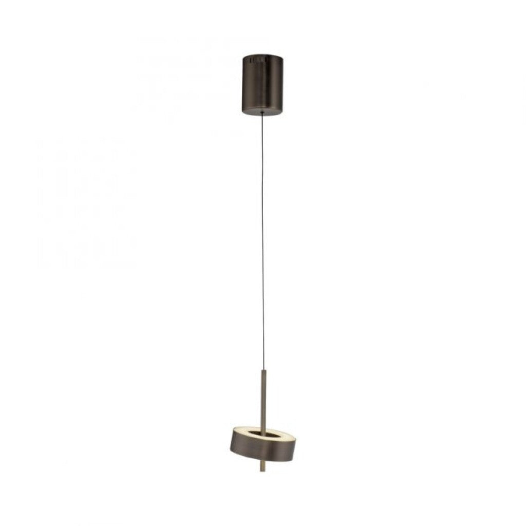 Colgante led orientable 9w 14cm regulable a control remoto, Marrón metalizado oscuro