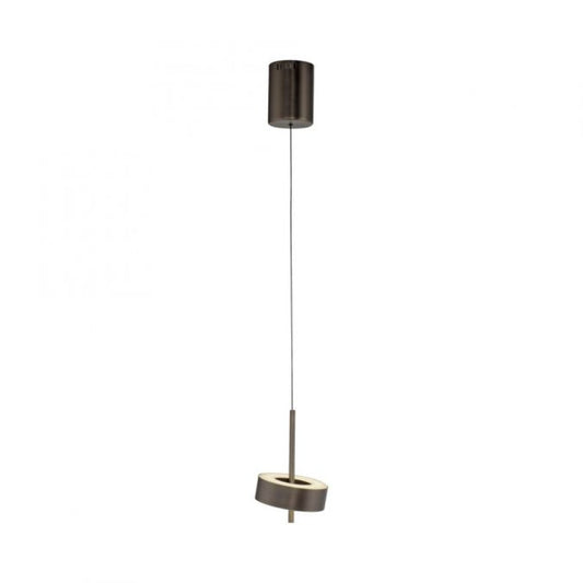 Colgante led orientable 9w 14cm regulable a control remoto, Marrón metalizado oscuro