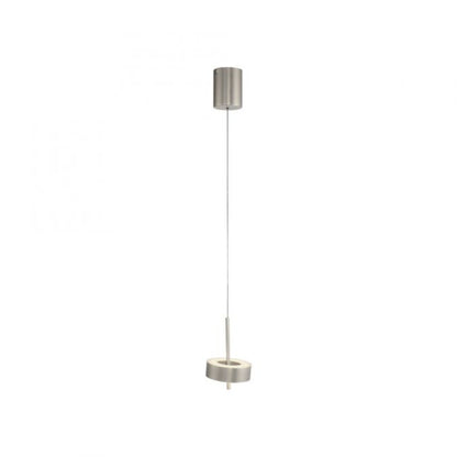 Colgante led orientable 9w 14cm regulable a control remoto, plateado