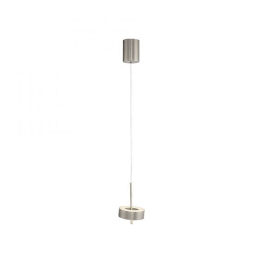 Colgante led orientable 9w 14cm regulable a control remoto, plateado