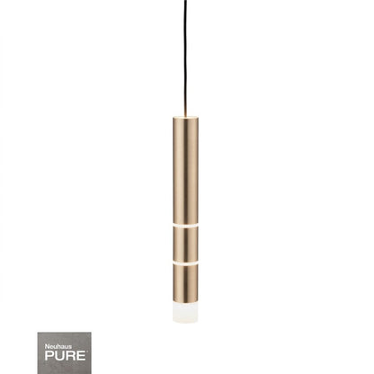 Colgante led rotativo tubular dorado 7 posiciones de luz 3000K 10W