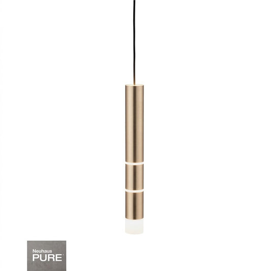 Colgante led rotativo tubular dorado 7 posiciones de luz 3000K 10W