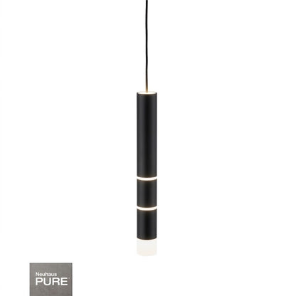 Colgante led rotativo tubular negro 7 posiciones de luz 3000K 10W
