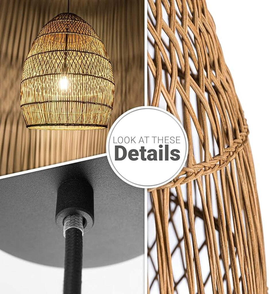 Colgante rattan grande 68cm