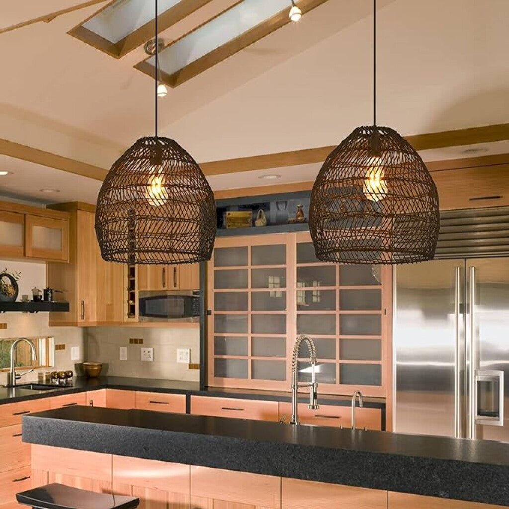Colgante rattan grande 68cm