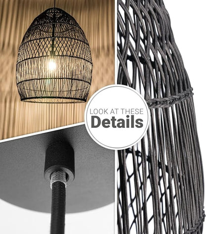 Colgante rattan grande 68cm