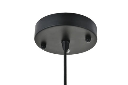 Colgante trapecio 1 lámpara negro 21cm E27