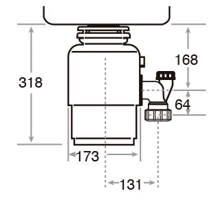 Triturador para fregadero en acero inoxidable