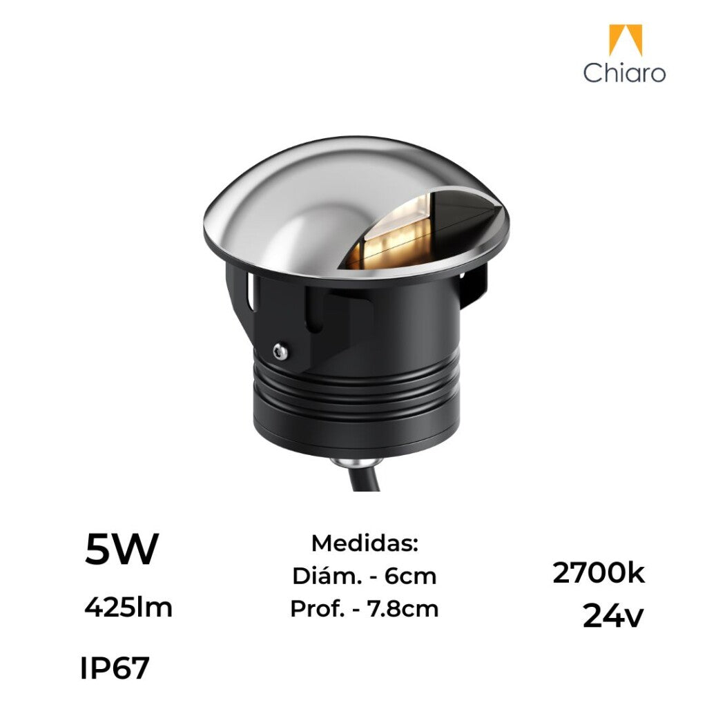 Embutido 1 haz de luz LED 5W Rasante IP67 24 volt