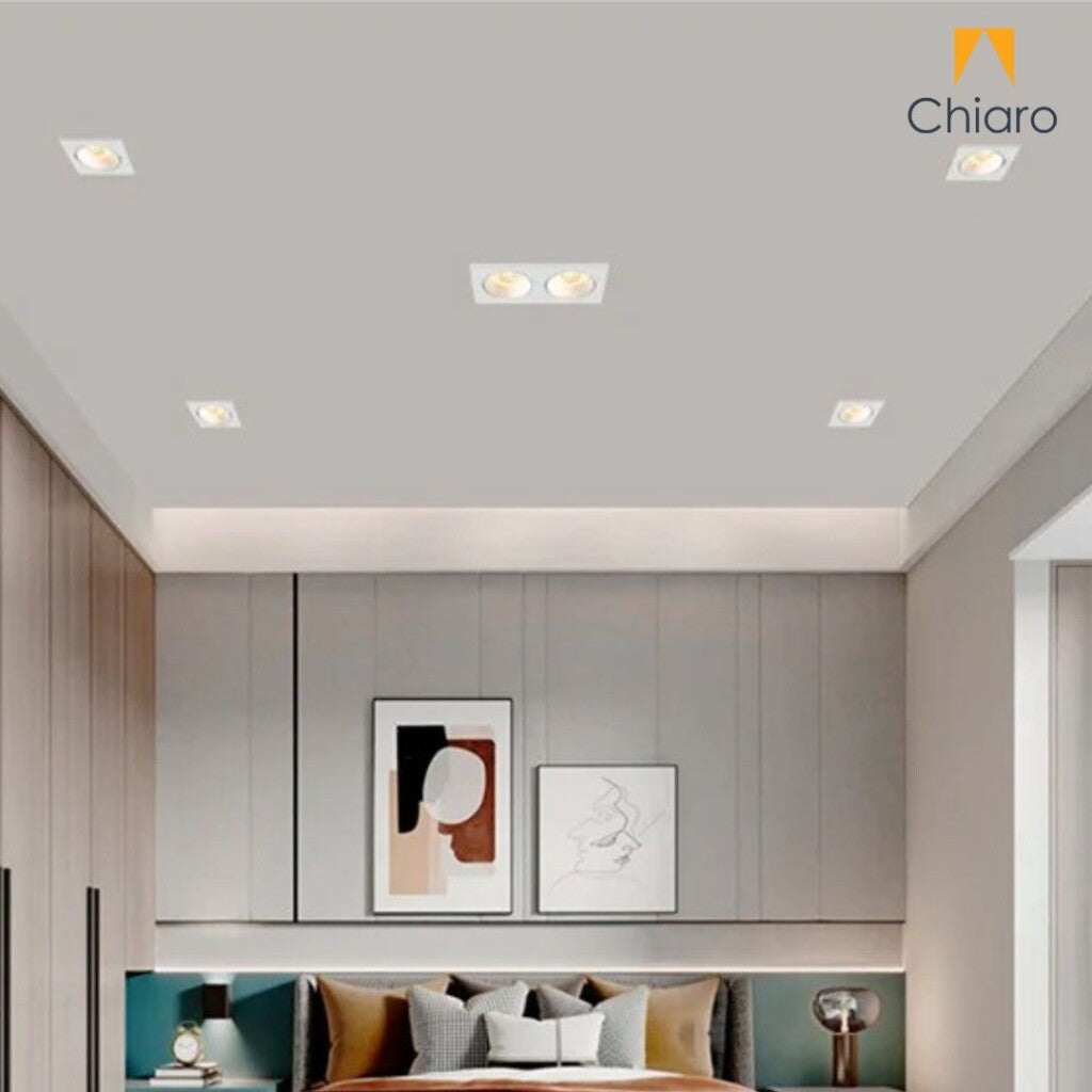 Embutido led 10w cuadrado móvil DIMERIZABLE 2700K