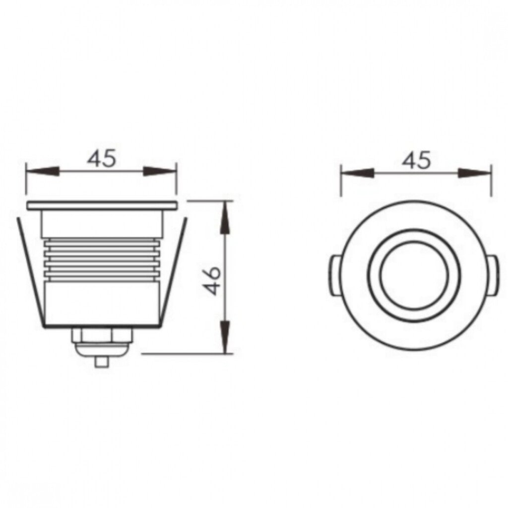 Embutido led anillo, de pared, IP65 24 volt
