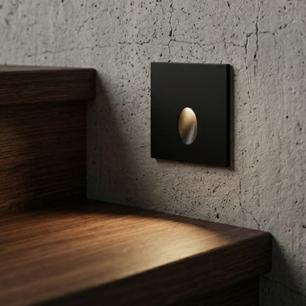 Embutido led haz Señalizador cuadrado, de pared, IP65 240 volt