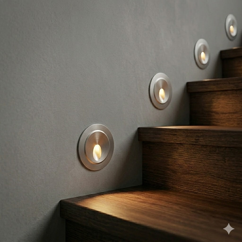 Embutido led haz Señalizador redondo, de pared, IP65 240 volt