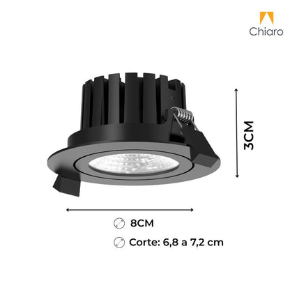 Embutido led para intemperie 5W MÓVIL Dimerizable NEGRO