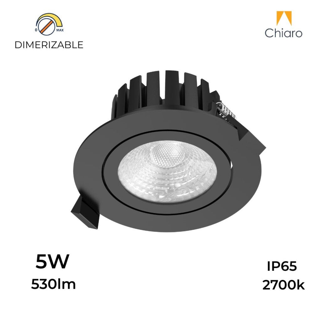 Embutido led para intemperie 5W MÓVIL Dimerizable NEGRO