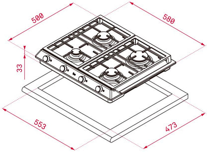 Anafe – EX 60.1 c/doble anillo
