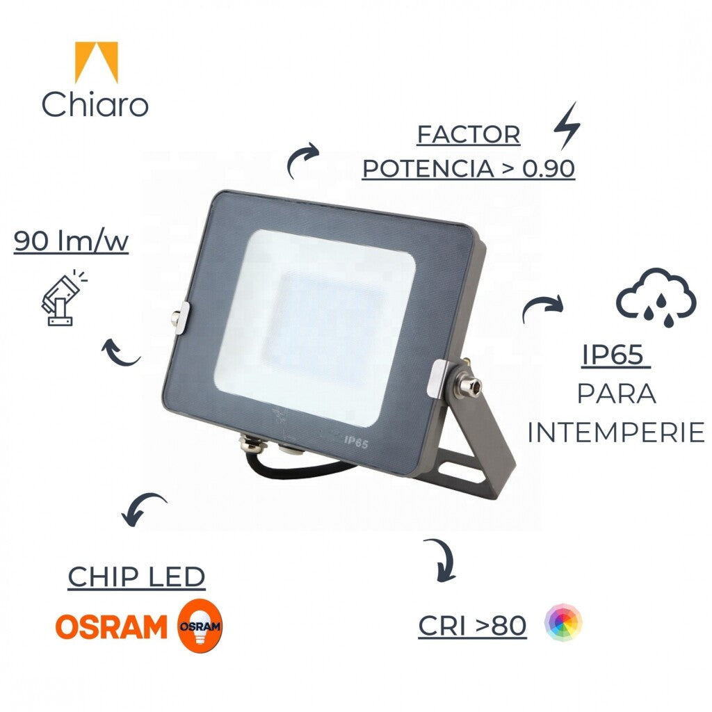 Foco Led Reflector 10w Slim, Chip Led Osram