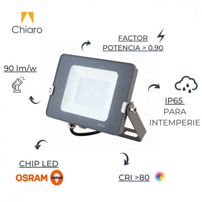 Foco Led Reflector 10w Slim, Chip Led Osram