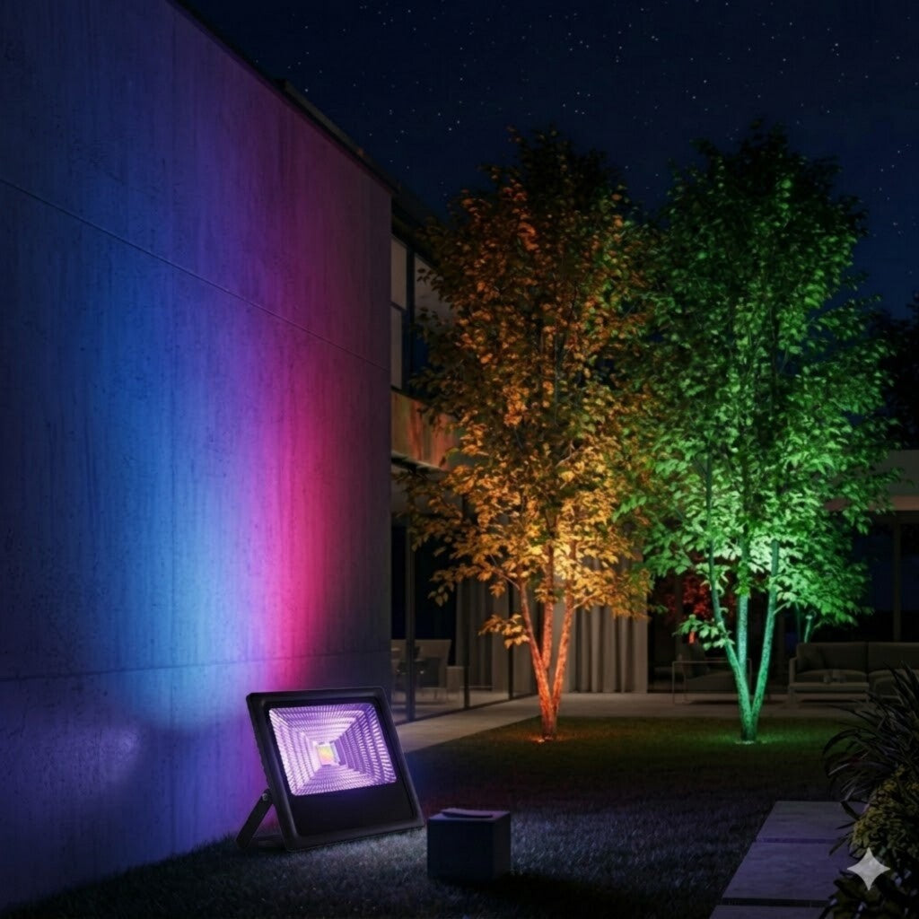 Foco Led Reflector 50W RGB Multicolor a control remoto